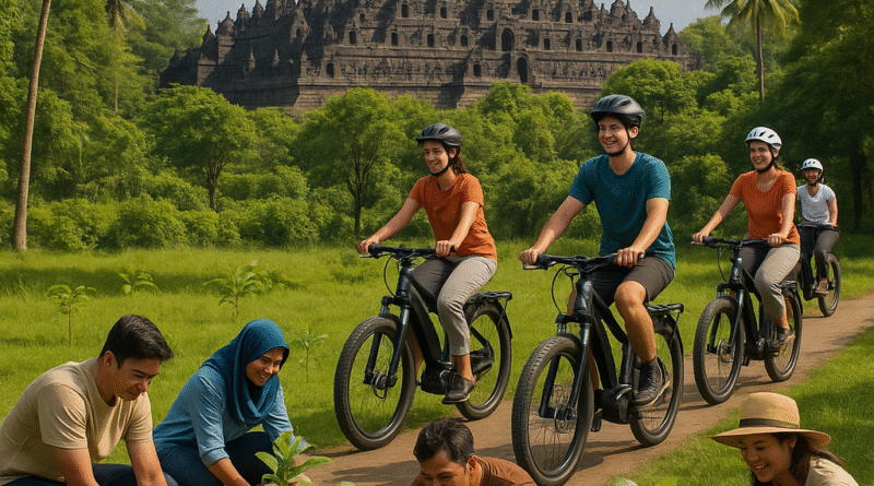 Borobudur Temple as a part of sustainable tourism initiatives in Magelang