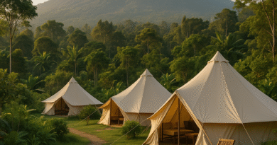 Glamping di Magelang dengan pemandangan alam yang memukau.