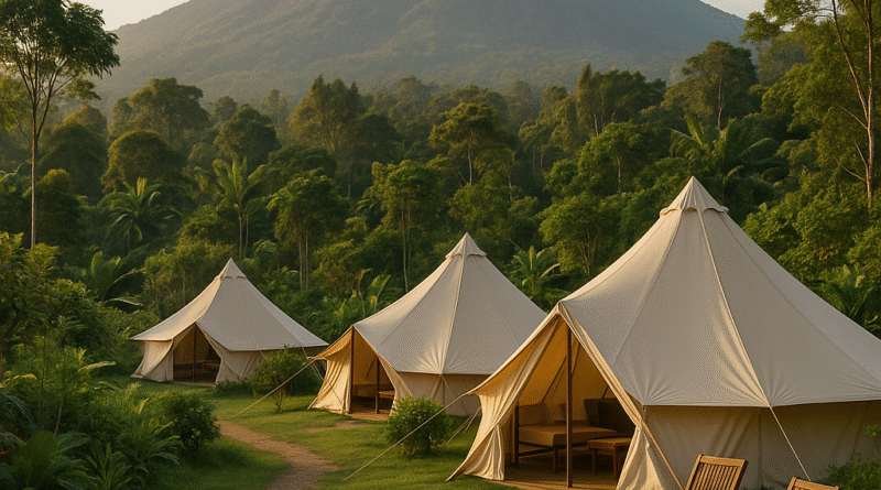 Glamping di Magelang dengan pemandangan alam yang memukau.